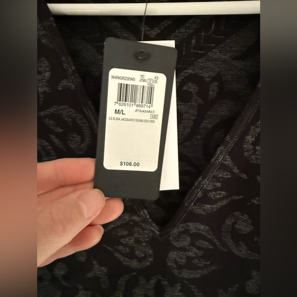 Guess Womens Elisa Jacquard Black Bodycon Seamless Long Sleeve Dress M/L New - Picture 4 of 9